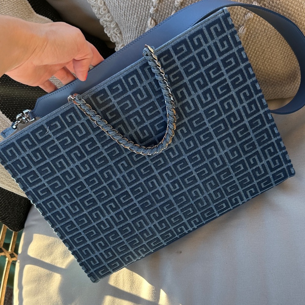 Givenchy Blue Patterned Shoulder Bag - Picture 8 of 13
